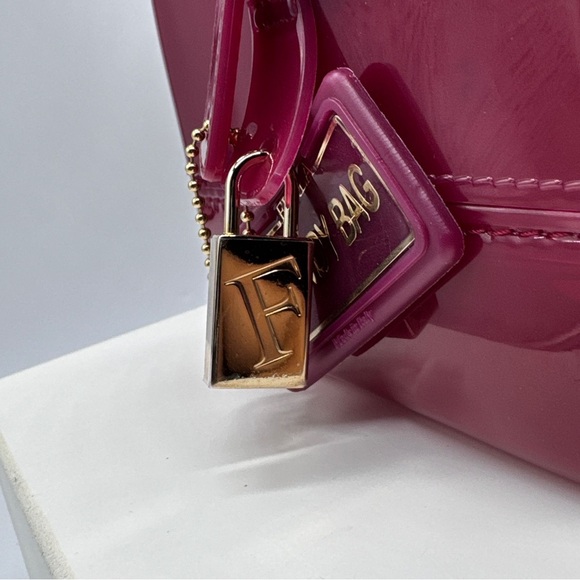 Furla Candy Jelly Satchel Bag – Burgundy, Gold Hardware – New - Picture 10 of 16